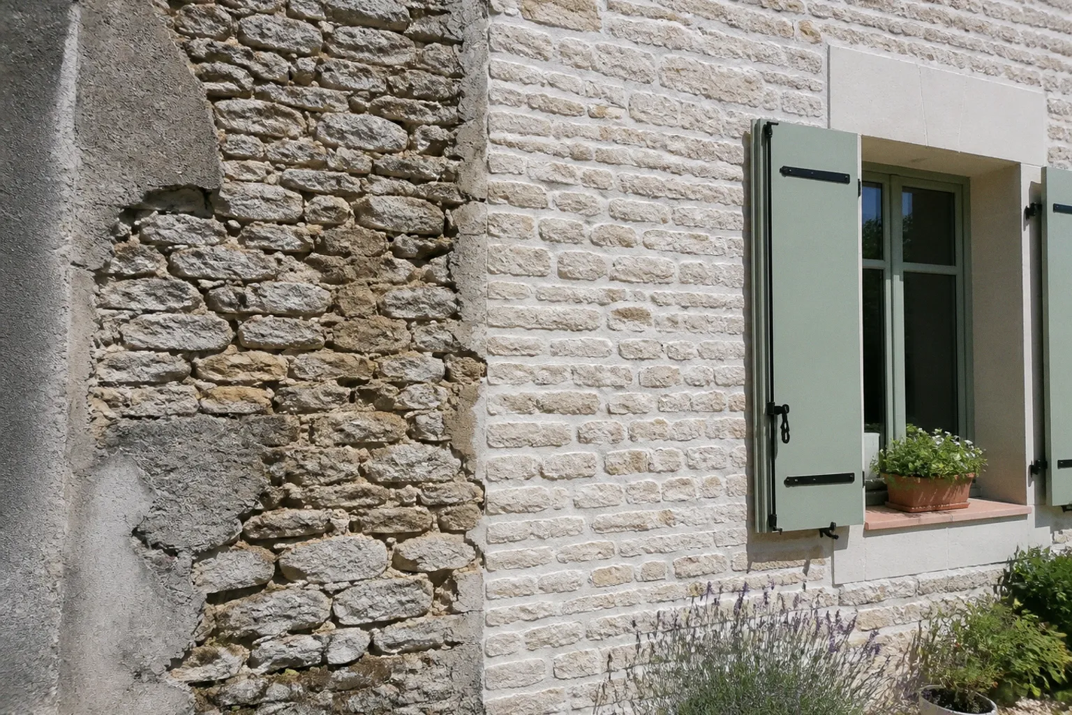 Rénovation charentaise : le miracle du moellon avant-après